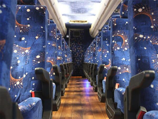 Taylorsville 50 passenger Charter Bus Interior