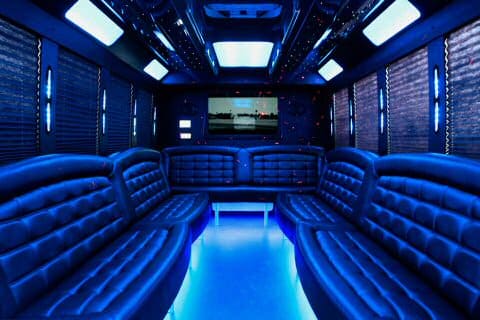 West Valley City 36 Passenger Party Bus Interior